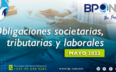 Obligaciones societarias, tributarias y laborales Mayo 2022