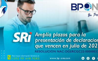 SRI amplía plazos para la presentación de declaraciones que vencen en julio de 2022