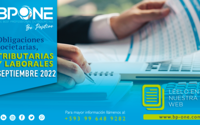 Obligaciones societarias, tributarias y laborales Septiembre 2022