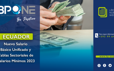 Ecuador: Nuevo Salario Básico Unificado y Tablas Sectoriales de Salarios Mínimos 2023