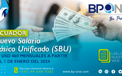 Ecuador: Nuevo Salario Básico Unificado (SBU) desde el 1 de enero del 2024