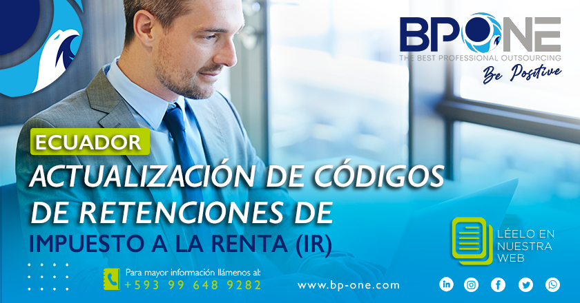 ECUADOR: Actualización de Códigos de Retenciones de Impuesto a la Renta (IR)