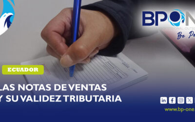 Ecuador: Las notas de ventas y su validez tributaria
